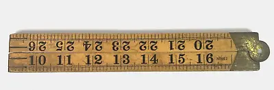 RABONE Boxwood & Brass Folding Ruler 36  No 1167 Vintage Woodworking CLEAN • $48