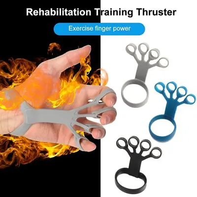 $10.05 • Buy Silicone Hand Grip Device Finger Exercise Hand Strengthener Stretcher Training