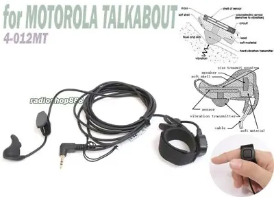 3 PCS Ear Bone Vibration Earpiece Mic Din Finger PTT Motorola Talkabout T5200 • $38.60
