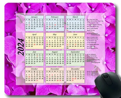 2024 Calendar Office Mouse Pad Animal Cat Poor Mouse Pads For Computers • $7.69