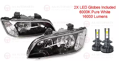 Headlights Pair + LED Globes For Holden Commodore VE Series 1 SS SV6 Omega • $269