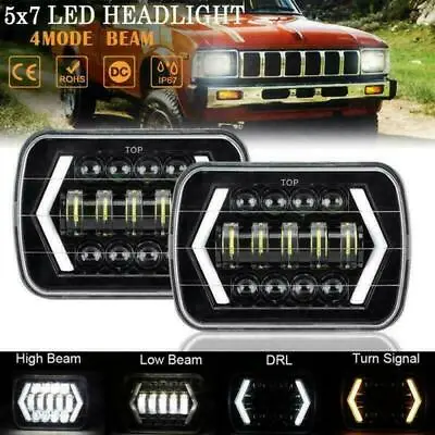 2Pcs 7x6  LED Square Headlight 5x7 Hi/Lo For Ford F250 F350 F450 F550 Super Duty • $76.99