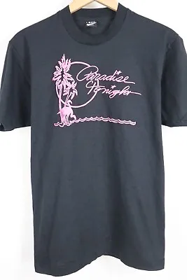 VTG 90's T Shirt Black Neon Pink Print Flamingo Made In USA Single Stitch M/L • $21