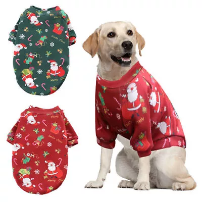 Pet Dog Cat Christmas Printed Sweater Medium And Large Dog Cat Clothes • $8.99