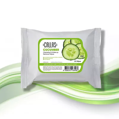 Callas Cleansing & Make-up Remover Wipes 30 Wipes (Cucumber) [Free USA Shipping] • $5.96