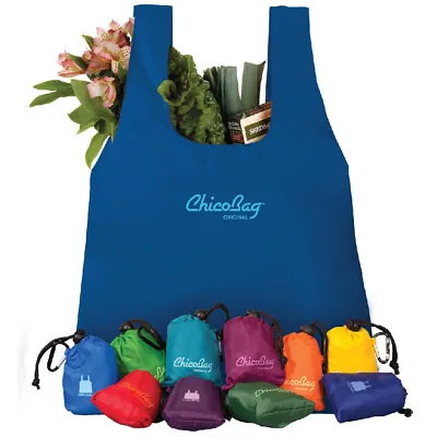 ChicoBag Original Compact Reusable Grocery Bag Tote - Attached Pouch & Carabiner • $9.99