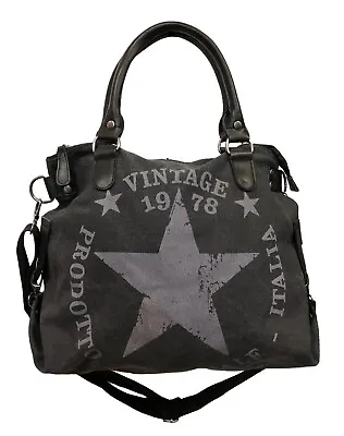 £36.16 • Buy Star Vintage Women's Bag Star Fashion Shopper Handbag Canvas Fabric New