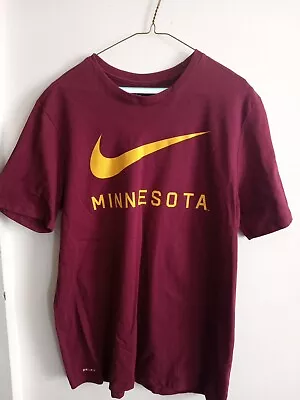 Minnesota Golden Gophers Nike Nike Tee Dri Fit Shirt Men's Maroon Size XL  • $25