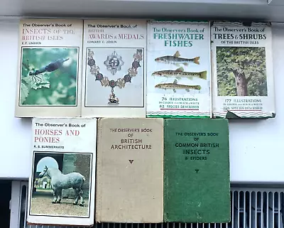 Observer - 7 Books Lot Collection - Freshwater Fishes Trees & Shrubs Etc. Good • £8.99