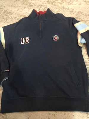 £3 • Buy Vintage Reebok Sweatshirt; Embroidered Logo Jumper - Large Retro Look