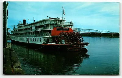 Delta Queen Mississippi River Steamboat Muscatine Iowa IA Postcard UNP • $5