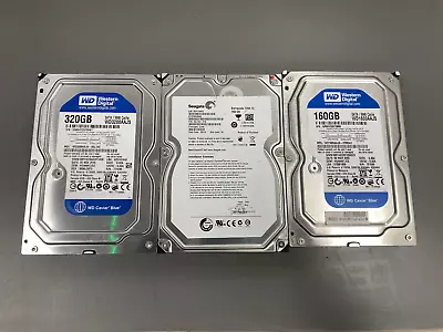 160GB 320GB 750GB HDD 3.5  SATA Hard Drive WD Blue & Seagate JOBLOT Bundle • £20