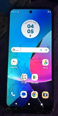 [BROKEN] Motorola MOTO G Play XT2271-5 (Unknown) Gray Smart Phone Cracked Glass • $29.88