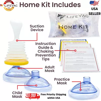 LifeVac Portable Home Kit -First Aid Anti-Choking Device For Adult And Children • $17.09