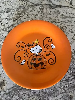 Snoopy Halloween Great Pumpkin Boo! Dessert Plate W/Woodstock Peanuts Set Of 2 • $8.99