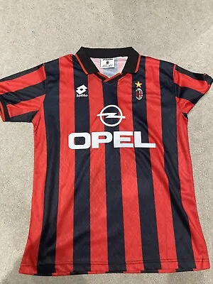 Replica AC MILAN 1995/1996 Home Shirt MEDIUM LOTTO • £29.99