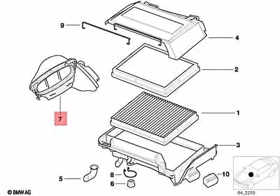 Genuine BMW E39 Sedan Cabin Air Channel Microfilter Right OEM 64318379620 • $115.66