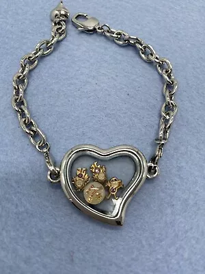 Magnetic Floating Heart Locket Charm Bracelet • $10