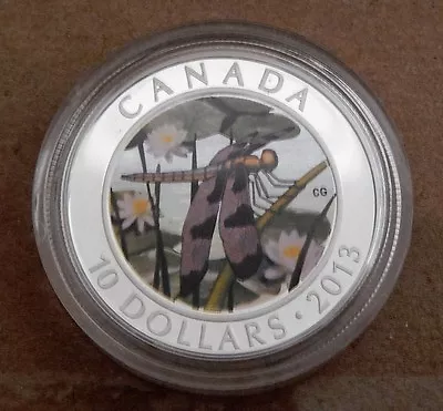 2013 Canada 12 Spotted Dragonfly 1/2 Oz. Fine Silver $10 Coin Ltd Mintage • $79.95