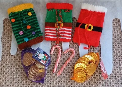 £1.99 • Buy KNITTING PATTERN Christmas Decoration Chocolate Coin Bags Gift  Charity EASY