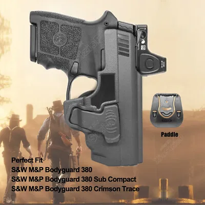 OWB Gun Holster For S&W M&P Bodyguard 380 With Integrated Red Laser/None Laser • $21.90