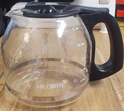 Mr. Coffee 12 Cup Replacement Glass Black Coffee Pot Carafe & Lid • $6.99