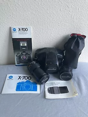 Vtg Minolta X-700 MPS 35mm Film Camera W/ Extra Lenses And Manuals!! • $125