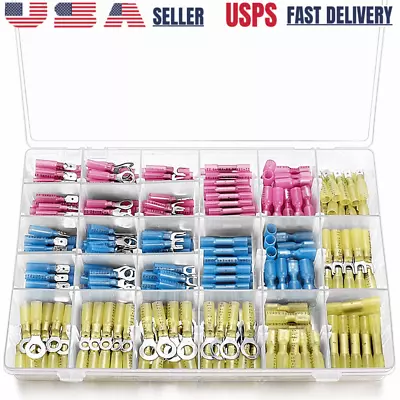 500/120PCS Heat Shrink Wire Connectors Electrical Terminal Kit Waterproof Marine • $14.99