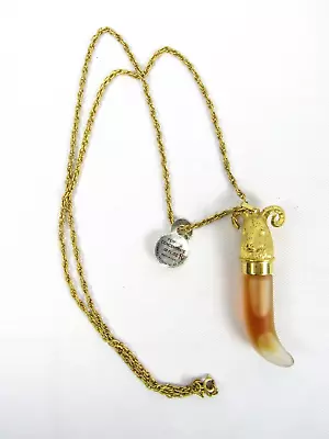 Ciara Charles Revson Ram's Head Perfume Flask 18  Necklace - 1970s Full Vintage • $44.99