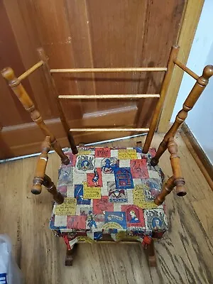 Vintage Cass Toys Childs Turned Spindle Wooden Rocking Chair • $55