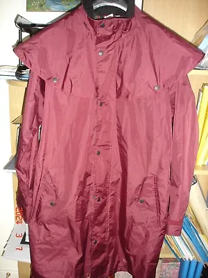 Cotton Traders Caped Waterproof Coat Raspberry Colour Size Large • $12.43