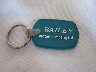 Malone NY Key Ring Bailey Motor Company Ltd Keychain Vtg  FREE SHIP • $10.95