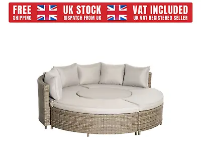 Showy Garden Sofa Half Round Sofabed 8 Seater Quality And Comfortable Daybed • £2141.99