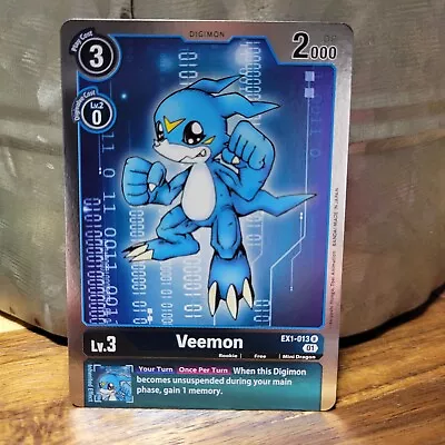 Digimon TCG Veemon EX1-013 R Holo Classic Collection NM • $3