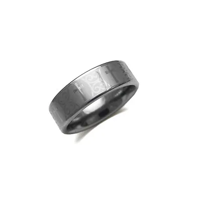 8mm Men's Tungsten Carbide Cross Wedding Band Ring • $44.99