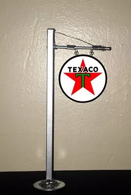 Metal O Scale 1:48 1:18 Texaco Gas Service Station Pole Sign Layout Diorama T20 • $19.99