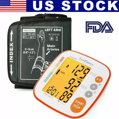 Automatic Arm Blood Pressure Monitor Digital Pulse Heart Rate Machine BP Cuff • $12.99