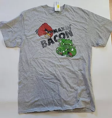 Angry Birds Makin' Bacon Adult T-Shirt Officially Licensed Graphic Tee  Size L • $13.99