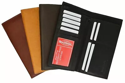Mens Bifold Wallet Long Leather Purse Cash Credit Cards Check Book Holder • $16.99