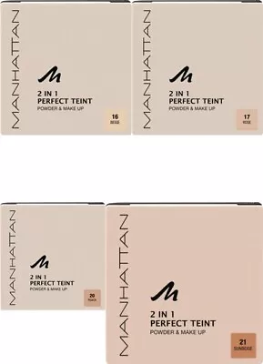 Manhattan 2 In 1 Powder & Make Up Perfect Teint - Choose Shade • £4.25