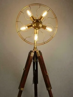 Antique Floor Lighting Tripod Fan 5 Light Lamp W/ Modern & Most Attractive Look • £184.44