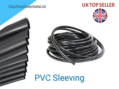 PVC Cable Sleeving Flexible Tubing Wiring Black Automotive Loom Harness All Size • £1.99