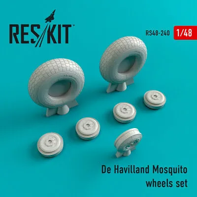 Reskit RS48-0240 - 1/48 De Havilland Mosquito Wheels Set Scale Resin Detail • $20.99