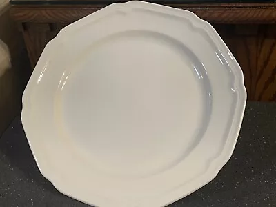 MIKASA Antique White 12  ROUND PLATTER / CHARGER CHOP PLATE Ultima Strong HK 400 • $24.99