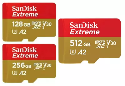£1.39 • Buy SanDisk Extreme Micro SD XC U3 Card 128GB 256GB 512GB