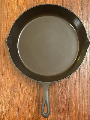 Vintage LODGE No.10-Cast Iron Skillet-3 Notch-c.1940-1980 • $52.99