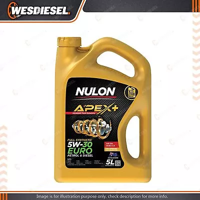 $74.50 • Buy Nulon APEX+ Full SYN 5W-30 EURO Engine Oil EURO5W30-5 5L Upgrade APX5W30C3-5