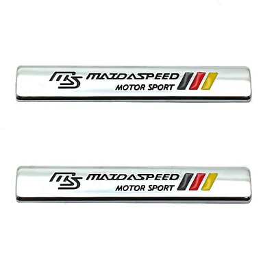 2x MS MAZDASPEED MOTOR SPORT Fender Side Emblem For Mazda 3 6 9 CX-5 MX-5 Miata • $17.95