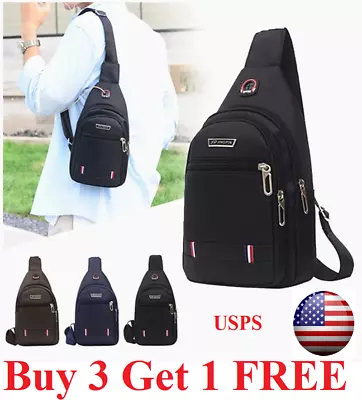 Men Women Sling Bag Chest Fanny Packs Cross Body Travel Shoulder Backpack Sports • $7.99