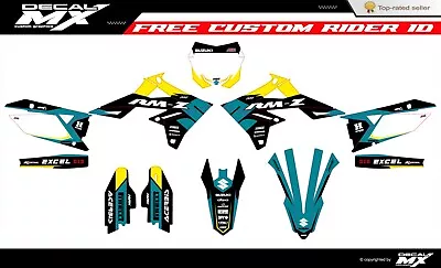 Fits Suzuki RMZ 250 2019 To 2024 RMZ450 2018 To 2024 Graphic Kit Decals Stickers • $128.24